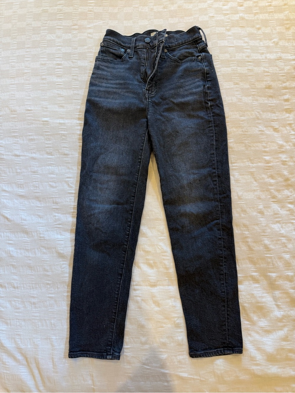 Madewell Momjean High-Rise Gray Jeans